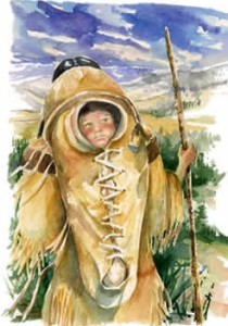 Sacagawea carrying Pompy