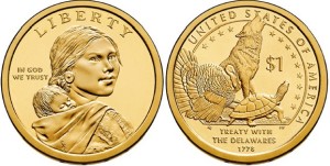 Sacagawea dollar coin, 2013