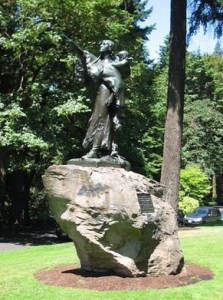 Sacagawea monument Washington Park, Portland