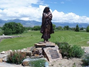 Sacagawea monument at Lemhi Pass